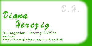 diana herczig business card